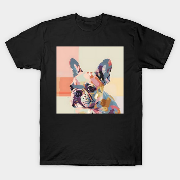 Retro French Bulldog: Pastel Pup Revival T-Shirt by NatashaCuteShop